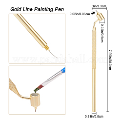 Schräger Lackstift aus Aluminium für feine Linien&nbsp;AJEW-WH0034-74