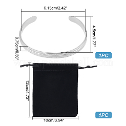 1 bracelet manchette en acier inoxydable pour femme&nbsp;BJEW-UN0001-41P
