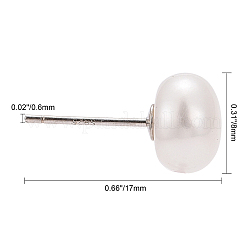 Regali di san valentino per lei 925 orecchini a bottone a sfera in argento sterling&nbsp;EJEW-D029-8mm-2