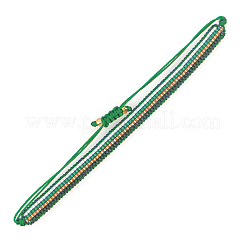 Braccialetto di perline intrecciate con semi di vetro&nbsp;BJEW-C011-21A