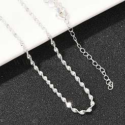Collane con catena di Singapore in ottone da 2 mm per uomo e donna&nbsp;NJEW-L012-02S