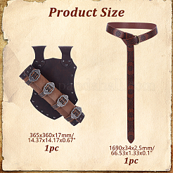 Ceintures et accessoires en cuir PU pour vêtements médiévaux vikings de style Renaissance&nbsp;DIY-WH0622-693