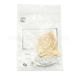 20 pz. 5 stili di pendenti in filigrana di ottone placcati&nbsp;KKC-FS0001-05KCG