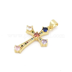 Ottone micro spianare pendenti zirconi&nbsp;KK-D317-108G