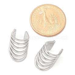 Orecchini con polsino in ottone per le donne&nbsp;EJEW-U036-02P
