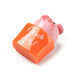Undurchsichtige Decoden-Cabochons aus süßem Schweinchen-Lebensmittelimitat&nbsp;LS-CRES-M016-01B
