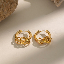 Boucles d'oreilles pendantes créoles en acier inoxydable 304 pour femmes&nbsp;DP9089-1