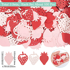 300 confetti en papier sur le thème de la fête des fraises&nbsp;DIY-SC0029-69