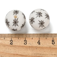 Halloween runde Silikonperlen&nbsp;SIL-K002-03A