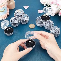 Boîtes à bagues en plastique transparent&nbsp;OBOX-CA0001-001A