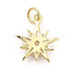 Porte micro ouvrent pendentifs zircone cubique en laiton de placage&nbsp;KK-K270-18G