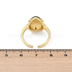 Manschettenringe aus Messing und Emaille für Damen&nbsp;RJEW-A059-03G
