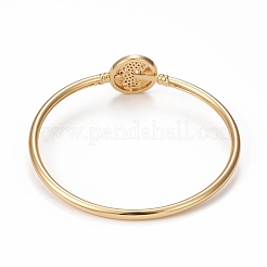 Armreifen aus Messing mit Micropave-Kubikzirkonia-Beschichtung&nbsp;BJEW-E071-16G-02