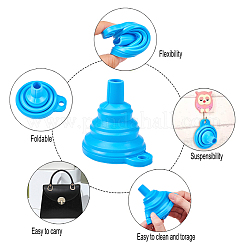 Tramoggia di imbuto pieghevole in silicone portatile&nbsp;AJEW-PH0017-49