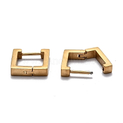 Boucles d'oreilles créoles carrées en acier inoxydable 304&nbsp;STAS-J033-09A-G