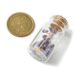 Verre transparent souhaitant une décoration de bouteille&nbsp;AJEW-JD00011-03