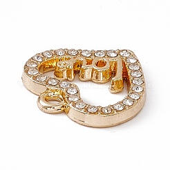 Pendentifs en alliage avec strass&nbsp;PALLOY-P287-02LG-02