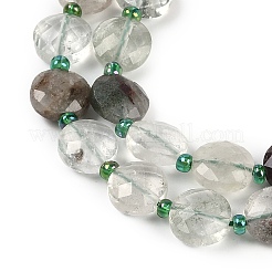 Fili di quarzo lodolite verde naturale / quarzo da giardino&nbsp;G-B094-A19-01