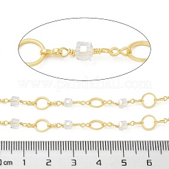 Catene a maglie in vetro e ottone placcate in cremagliera&nbsp;CHC-P012-10G-01