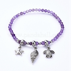 Bracciali elasticizzati in pietre dure miste naturali&nbsp;BJEW-JB05108