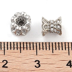 Laiton micro pavé de perles de zircone cubique claires&nbsp;KK-P271-39A-02