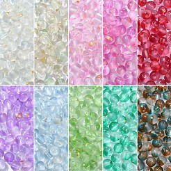 100 Stück mattierte Glasperlen aus Backfarbe&nbsp;DGLA-YW0001-36C