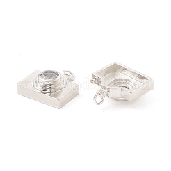 Pendentifs en laiton zircon cubique transparent&nbsp;ZIRC-P098-12P