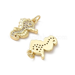 Pendentifs avec zircon cubiques à micro-pavés en laiton&nbsp;KK-D502-26C-G