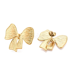 Pendientes de botón de acero inoxidable 304 con revestimiento iónico (IP) para mujer&nbsp;EJEW-N054-09G