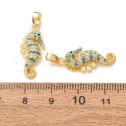 Ciondoli in ottone con micro pavé di zirconi cubici color blu cielo intenso&nbsp;CU-CBA9AB3-39G