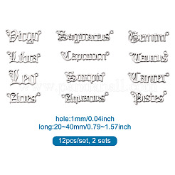 24 stücke 2 sets zink-legierung schmuck anhänger zubehör&nbsp;FIND-FW0001-09P