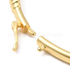 Messing-Armreif mit Drehseil und Zirkonia für Damen&nbsp;BJEW-K229-02G
