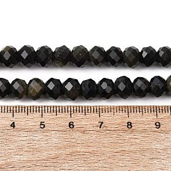 Natürliche goldenen Glanz Obsidian Perlen Stränge&nbsp;G-B179-A06-6x8mm