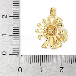 Pendentifs avec zircon cubiques à micro-pavés en laiton&nbsp;X-KK-D357-18G