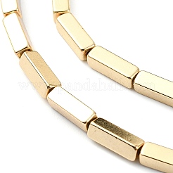 Brins de perles d'hématite non magnétiques synthétiques galvanisées&nbsp;G-I360-Y02-02