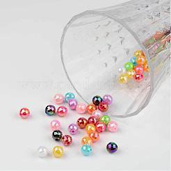 Sfaccettate colorate ecologiche poli stirene acrilico perline rotonde&nbsp;SACR-K001-8mm-M