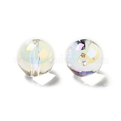 Placcatura uv perline acriliche trasparenti iridescenti arcobaleno&nbsp;TACR-A005-01-M