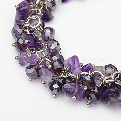 Bracciali di pietre preziose da donna alla moda&nbsp;BJEW-JB01569-02