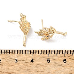 Messing micro pave zirkonia-ohrstecker-Zubehör&nbsp;KK-E107-11G