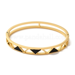 Brazaletes de acero inoxidable 304 con revestimiento al vacío ajustable&nbsp;BJEW-F474-27G