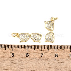 Pendentifs avec zircon cubiques à micro-pavés en laiton&nbsp;KK-P339-17G