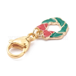 Noël alliage thème pendentifs émail&nbsp;HJEW-JM00427-05
