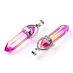 Facettierte Kugel Glas spitzen Anhänger&nbsp;GLAA-CJC0001-16C
