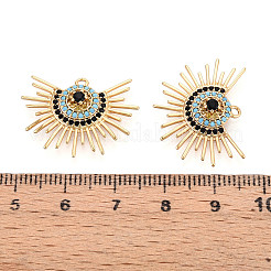 Pendentifs avec zircon cubiques à micro-pavés en laiton&nbsp;KK-N263-56G