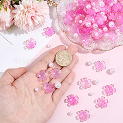 120 bouchons de perles en acrylique.&nbsp;OACR-PA0002-13A