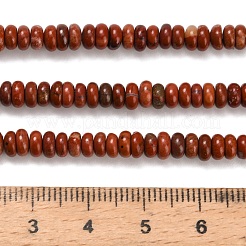 Natürliche rote Jaspis Perlen Stränge&nbsp;G-Z110-B12-2x4mm