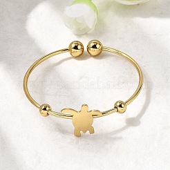 201 bracelets manchettes en acier inoxydable&nbsp;BJEW-Z151-02G-03