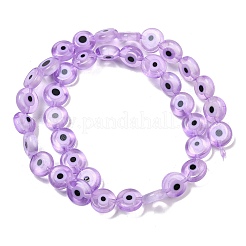 Hechos a mano de mal de ojo lampwork perlas hebras&nbsp;LAMP-G164-10C-02
