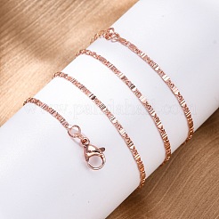 Colliers à maillons ovales en laiton pour femmes&nbsp;NJEW-D302-10RG