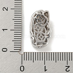 Messing-Mikropflaster mit Zirkonia und Harzperlen&nbsp;KK-G493-05P
